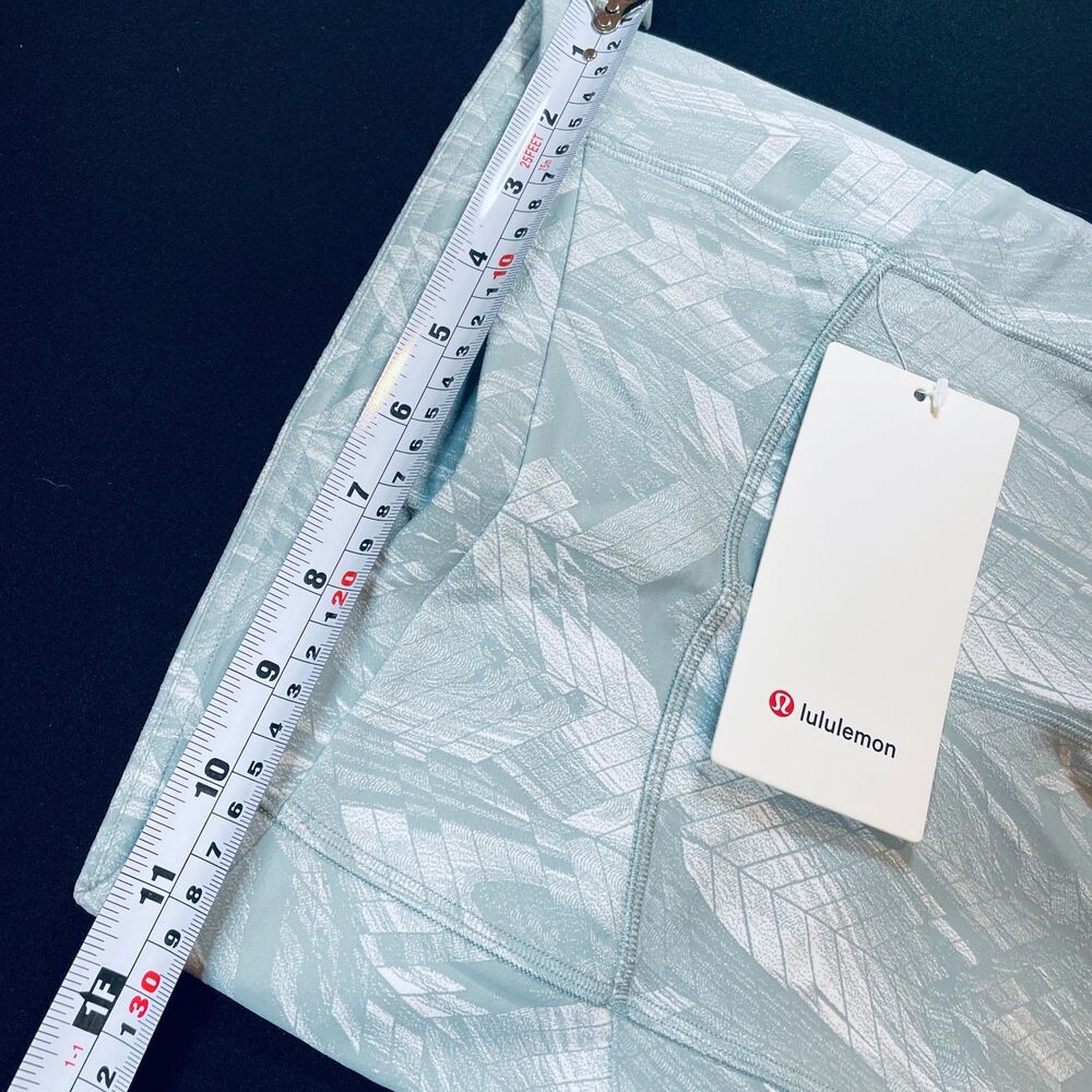 ~ NEW! Sz 4 Lululemon Swift Speed High-Rise Crop, 21" Light Gray Green Blue Lulu - Picture 11 of 16